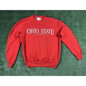 Vintage Bezil Ohio State University Red Crewneck Size Large